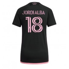 Inter Miami Jordi Alba #18 Bortedrakt Kvinner 2024-25 Kortermet